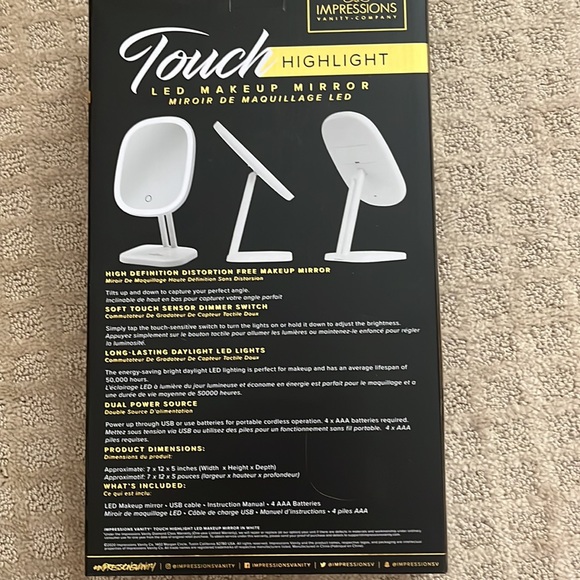 LED makeup mirror - Picture 2 of 3